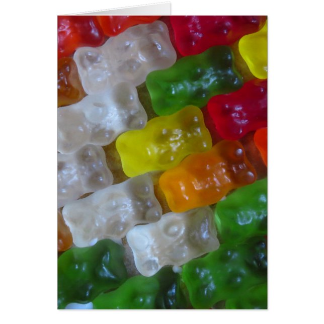 Gummy Bear Mönster Hälsningskort (Framsidan)
