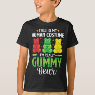 Gummy Bear My Human Costume Funny Candy Halloween T Shirt