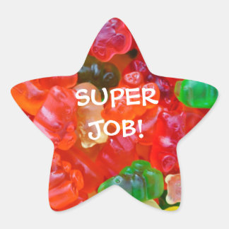 Gummy Bear Sticker Stjärnformat Klistermärke
