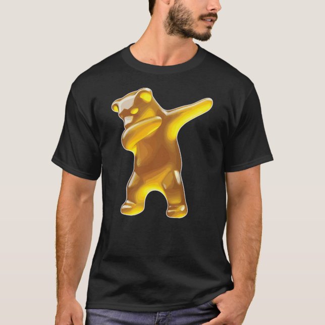 Gummy Bear, Yellow Gummy Bear, Dabbing Gummy Bear T Shirt (Framsida)