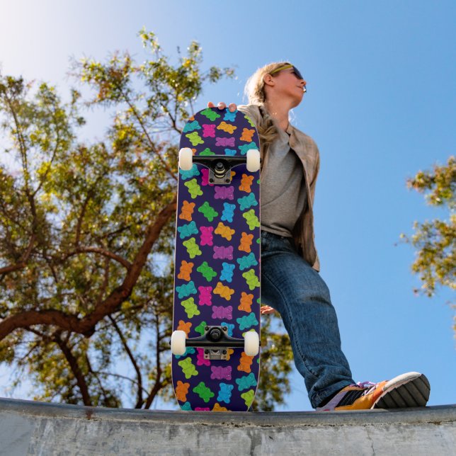 Gummy Bears Mönster Mini Skateboard Bräda 18,5 Cm (Utomhus 1)