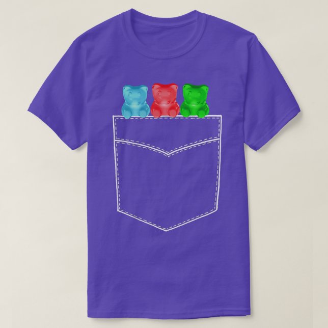 Gummy Bears Pocket Shirt Three Kawaii Bears i min T (Design framsida)