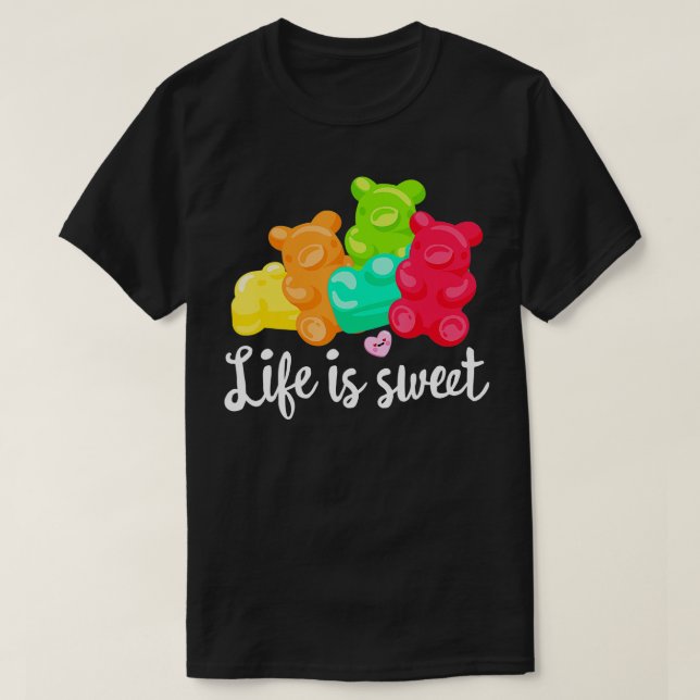 Gummy Bears Soft Sugar Candy Fruktig Juicy Kids Gi T Shirt (Design framsida)