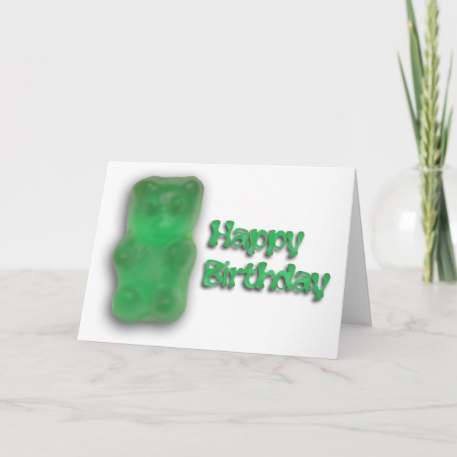 Gummy Birthday Card Kort (Framsida)