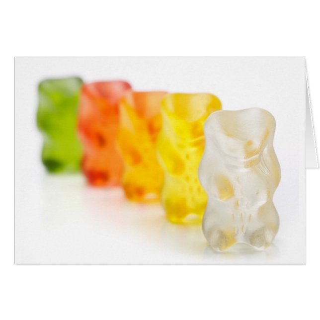 Gummy björn hälsningskort (Framsidan Horizontal)