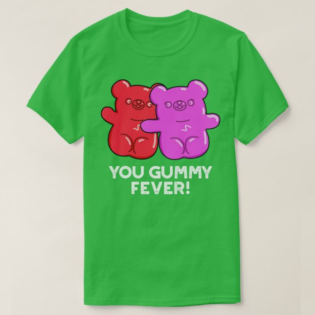 Gummy Fever Cute Candy Pun T Shirt (Design framsida)
