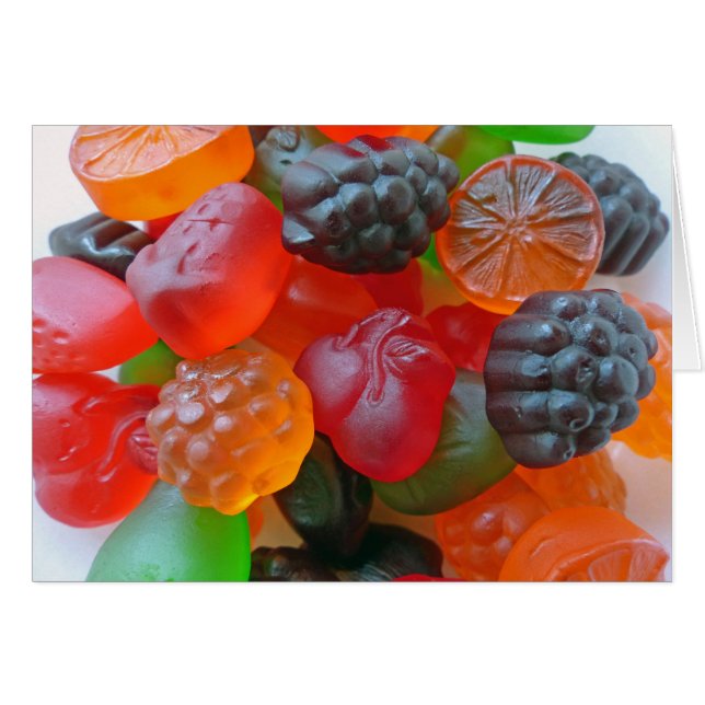 Gummy Fruit Hälsningskort (Framsidan Horizontal)
