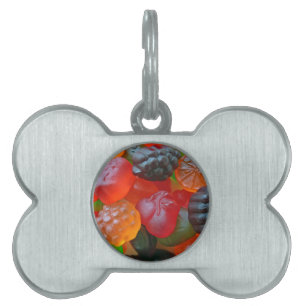 Gummy Fruit Namnbricka Husdjur