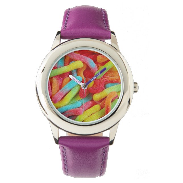 Gummy mask candy print watch armbandsur (Framsida)