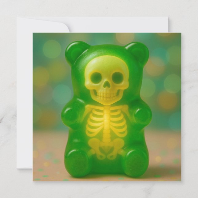 Gummy Skeleton Bear Magnet (Framsida)
