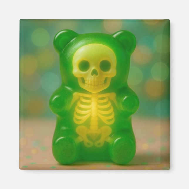Gummy Skeleton Bear Magnet (Framsidan)