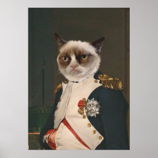 Gumpy Cat Classic Painting Poster