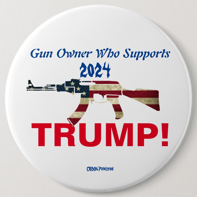 GUN ÄGARE SOM STÖDER TRUMP 2024! KNAPP (Framsida)