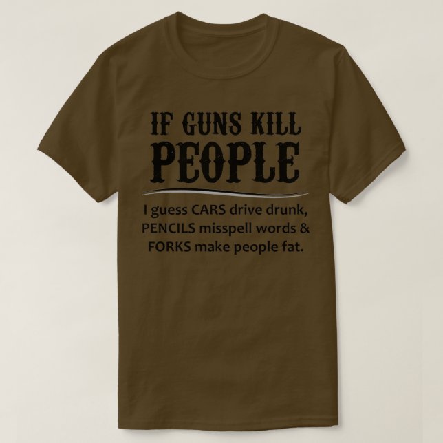 Gun Älskare ger om Guns Döda People Lny Gift ID T Shirt (Design framsida)