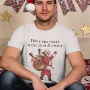 Gun Älskare Santa Deck, skottlossningen T Shirt