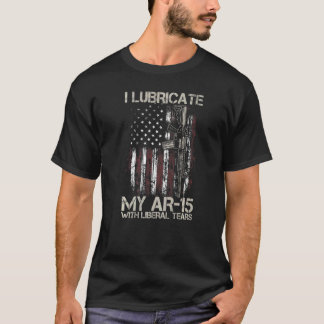 Gun American Flagga I smörjer min Ar-15 med Libera T Shirt