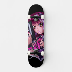 Gun and Ro Girl Mini Skateboard Bräda 18,5 Cm