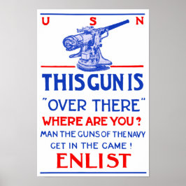 Gun är där borta - WW1 Poster