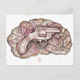 Gun Brain Vykort