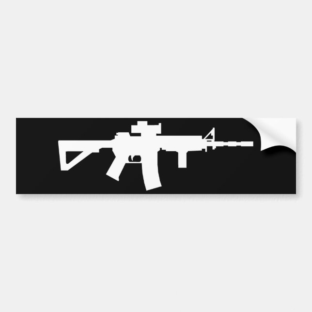 Gun Bumper Sticker Bildekal (Framsidan)