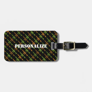 Gun Camouflage GI Rifle Cool Black Bagagebricka