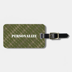 Gun Camouflage Rifle Army Green Tan Bagagebricka