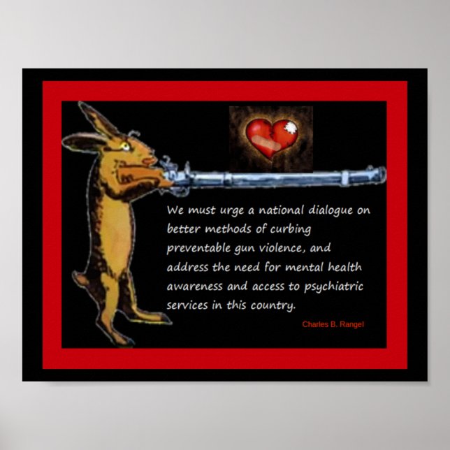 Gun Control - Charles B. Rangel Quote Poster (Framsidan)