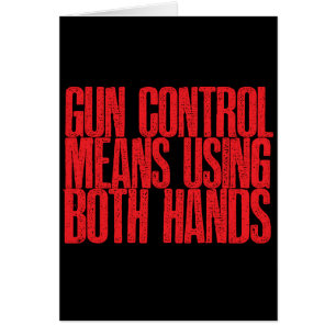 Gun Control-Elak som använder båda Händer Hälsningskort