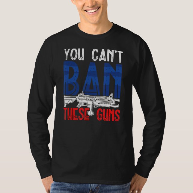 Gun Control Funny Weapon T Shirt (Framsida)