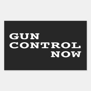 Gun Control Now, anpassningsbarnas bakgrund färg Rektangulärt Klistermärke