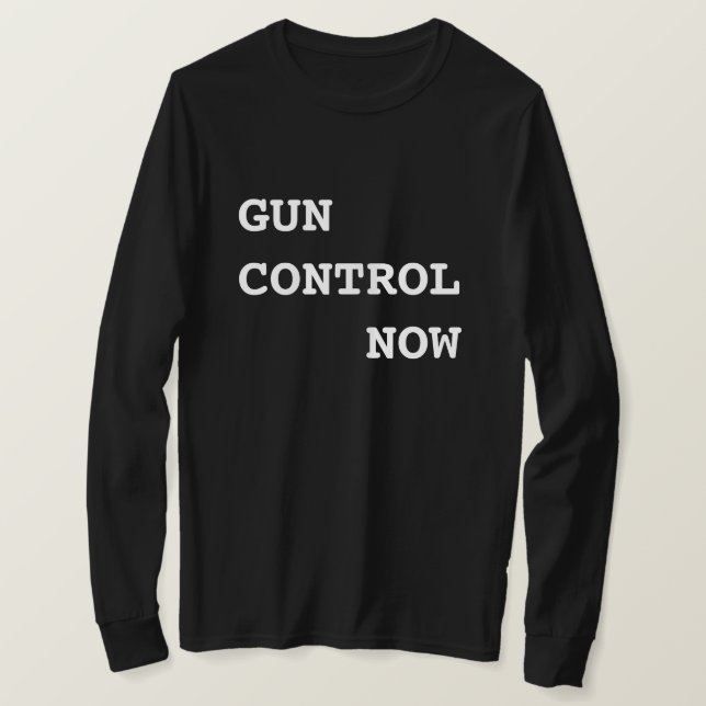 Gun Control Now, fet vit text, protestera mot mars Tröja (Design framsida)