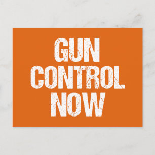 Gun Control Now-Orange Vykort
