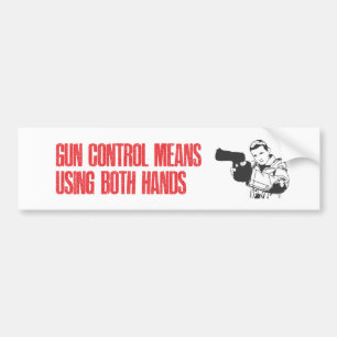 Gun-elak med båda händer bildekal