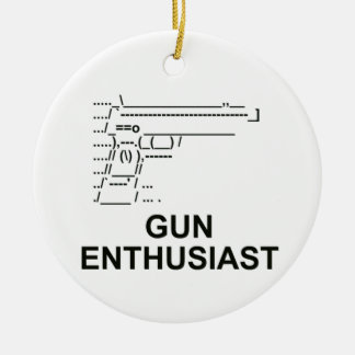 Gun Enthusiast Julgransprydnad Keramik