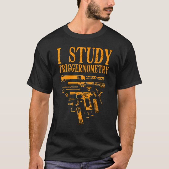 Gun För manar Women I Study Triggernometry T Shirt (Framsida)