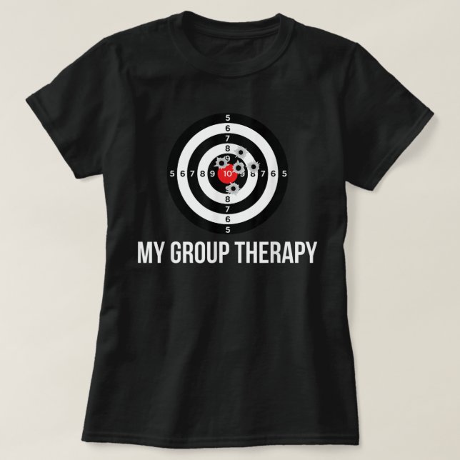 Gun, gruppterapeutiskt stötområde t shirt (Design framsida)