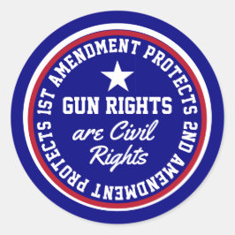 Gun-höger är civila höger runt klistermärke