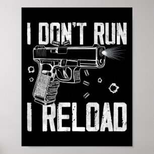 Gun Höger I Springa I Reload I Dont Springa (på Ba Poster