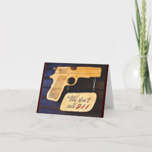 Gun Humor Tack Kort