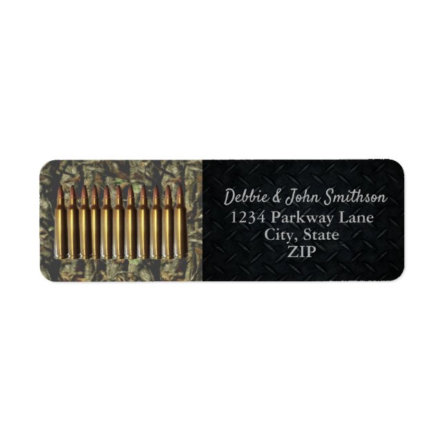 Gun Land Ammo Hunting Returetiketters Returadress Etikett (Framsidan)