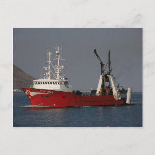 Gun Mar, Fisketrålare i holländska hamnen, AK Vykort