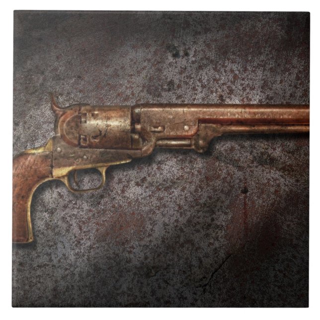 Gun - Modell 1851 - 36 Caliber Revolver Kakelplatta (Framsidan)