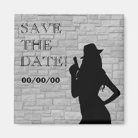 Gun Moll Silhouette Spara-the-Date