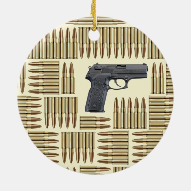 Gun och punkter julgransprydnad keramik (Baksidan)