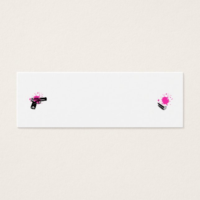 Gun- och punktprofilkort - LÄGG TILL TEXT! Litet Visitkort (Framsidan)