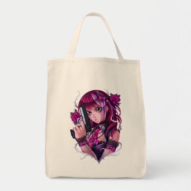 Gun och Ro Manga Girl Tygkasse (Framsidan)
