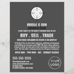 Gun Target, Gunsmith, Gunstore Advertising Reklamblad