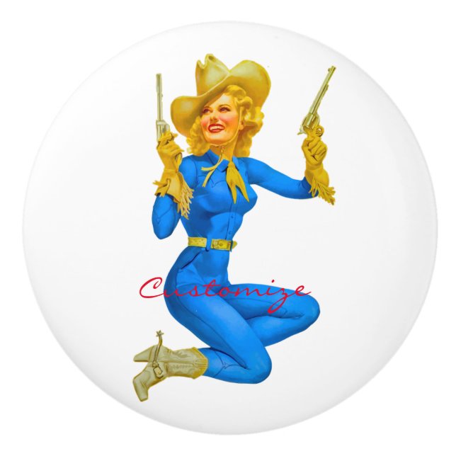 Gun-toting Pin-up Cowgirl Thunder_Cove Knopp (Framsidan)