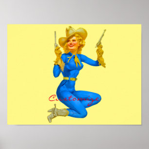 Gun-toting Pin-up Cowgirl Thunder_Cove Poster