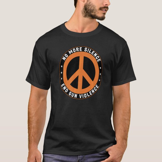 Gun Violence No more Silence End Gun Violence Bära T Shirt (Framsida)